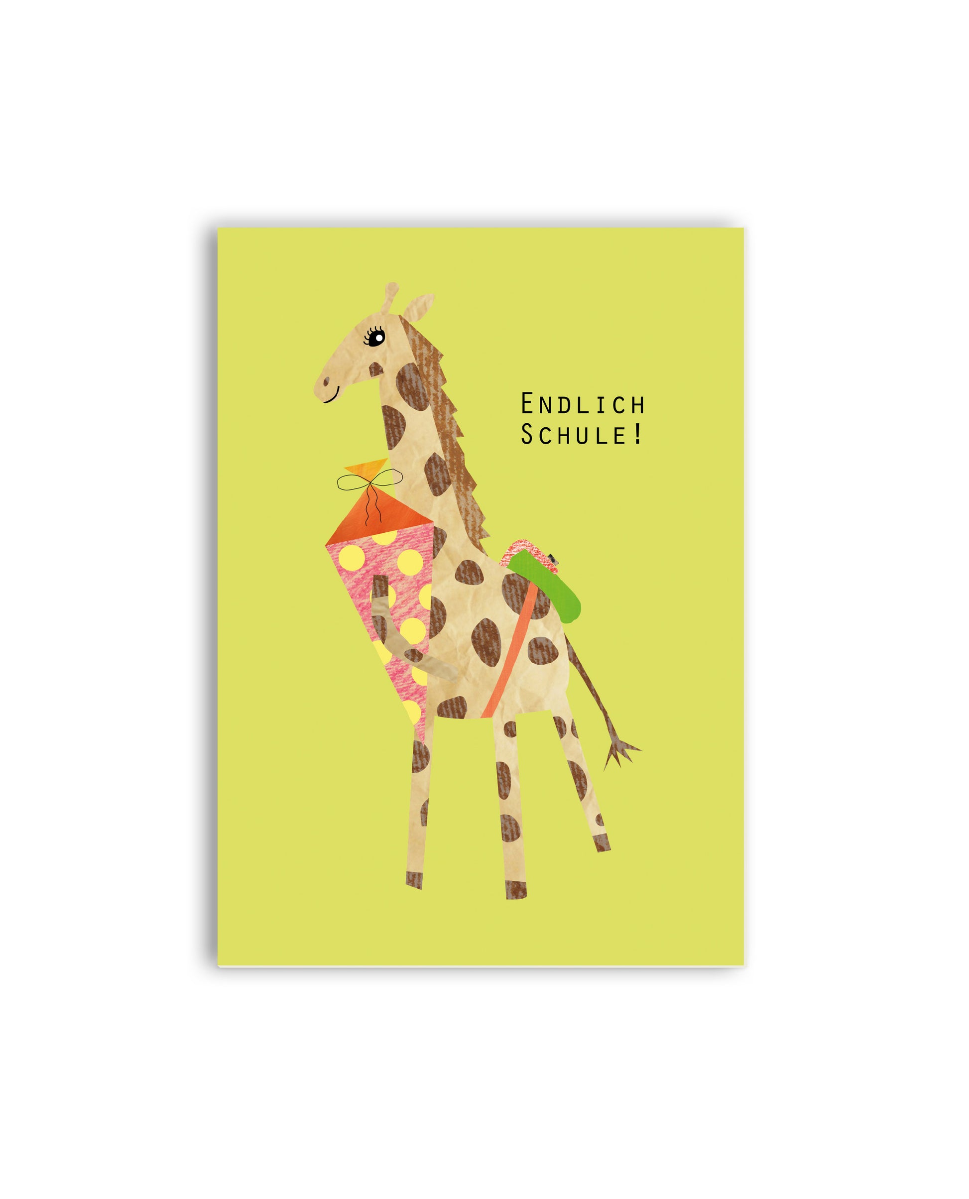 Giraffe „Endlich Schule!“