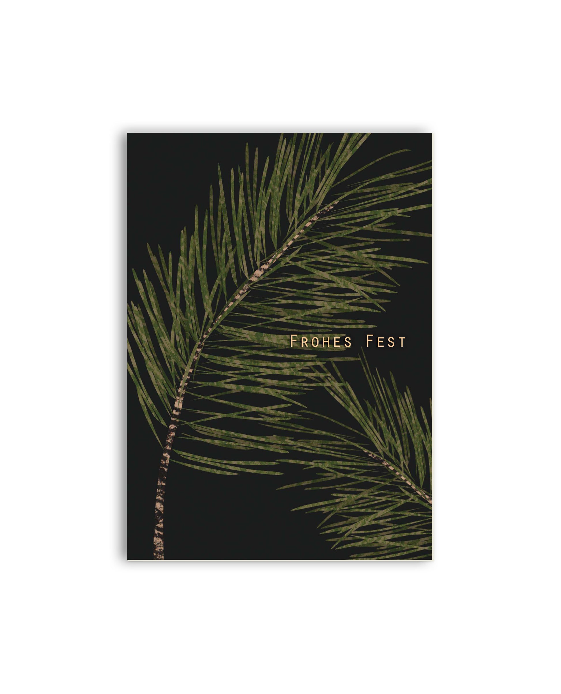 Pinienzweige „Frohes Fest“