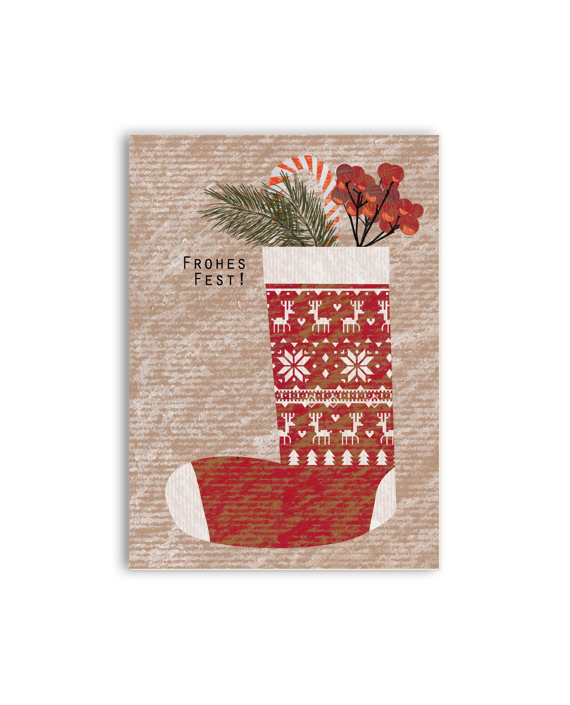 Weihnachtssocke „Frohes Fest“