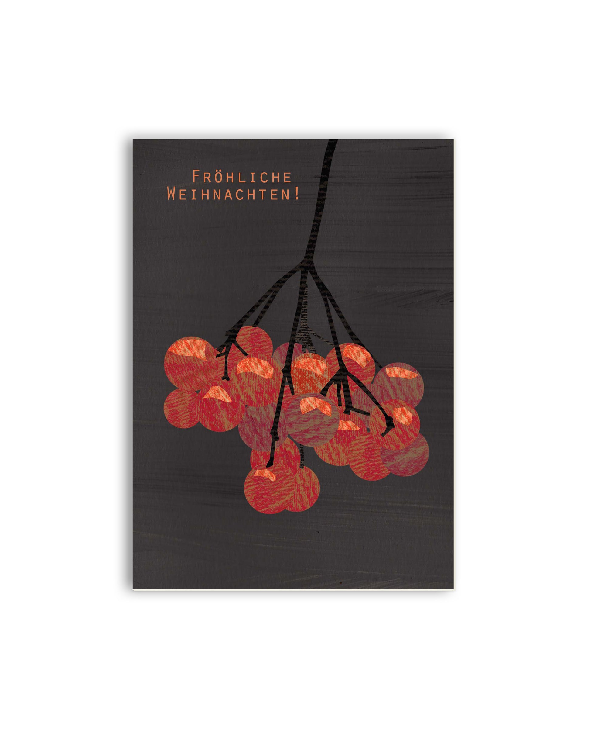 Weihnachtskarte Vogelbeeren „Fröhliche Weihnachten“