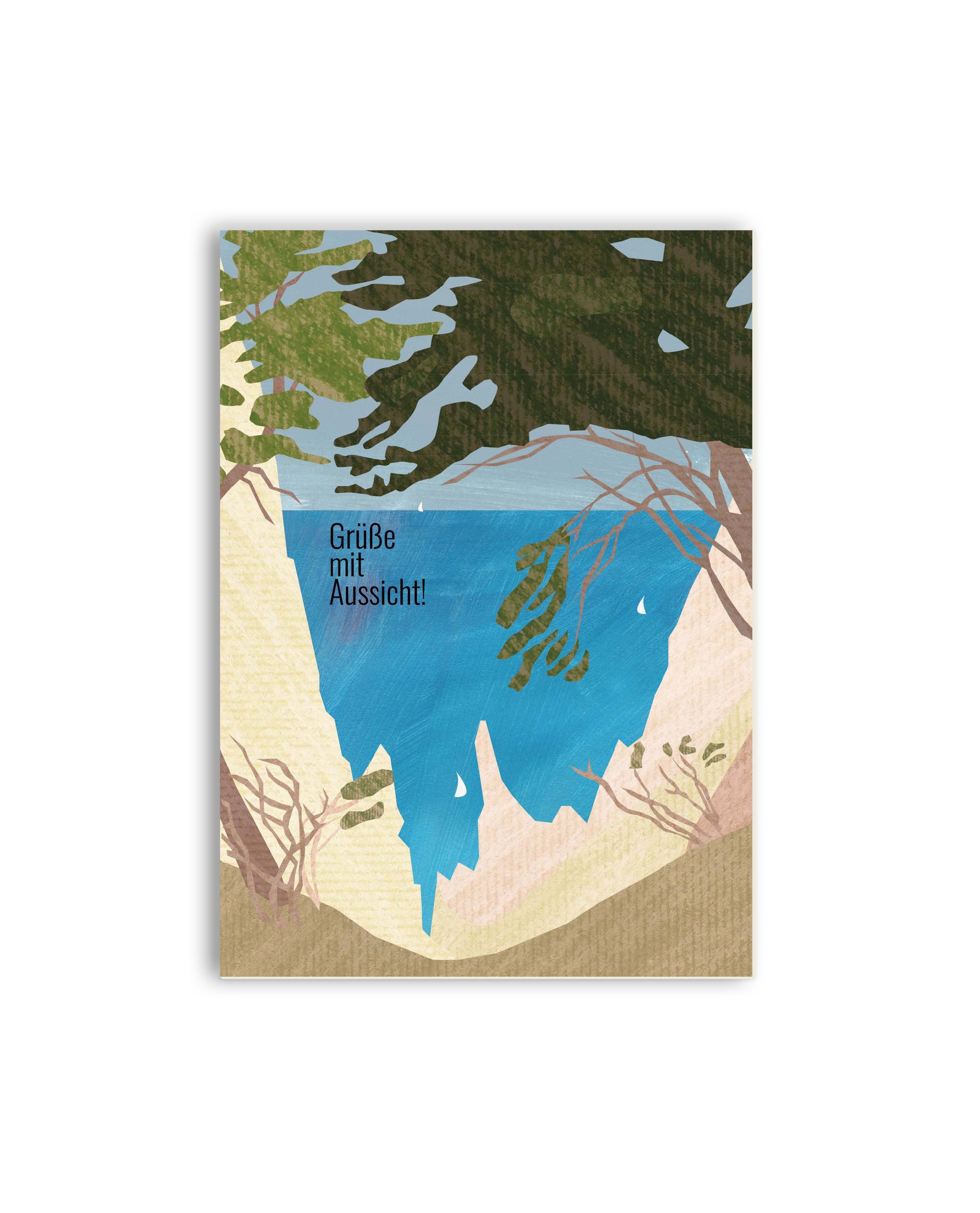 Kreidefelsen „Grüße mit Aussicht!“