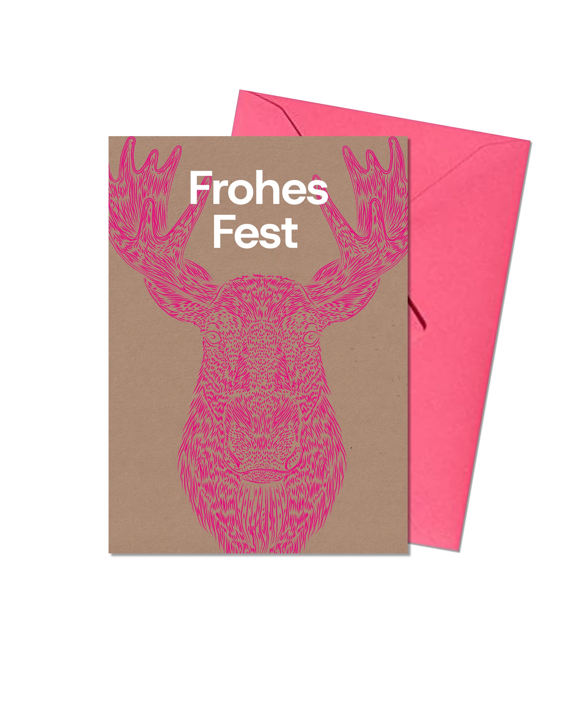 Weihnachtskarte Elch