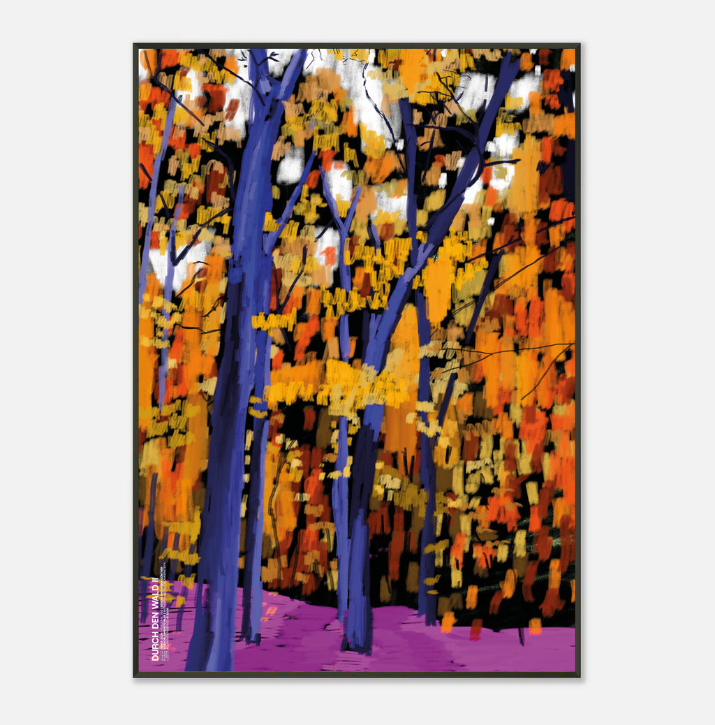 DURCH DEN WALD II - Poster im Metallrahmen