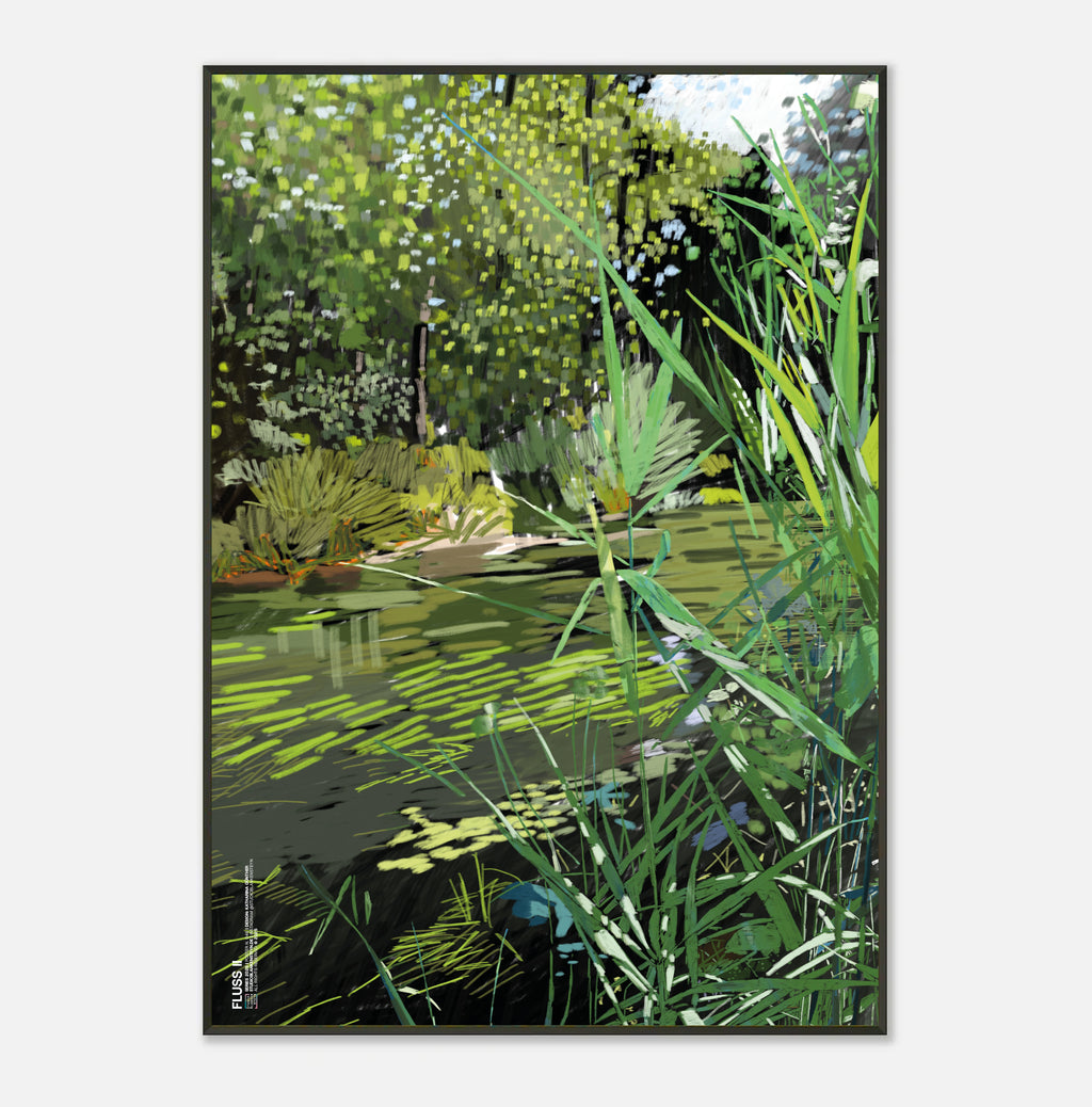 FLUSS II - Poster im Metallrahmen