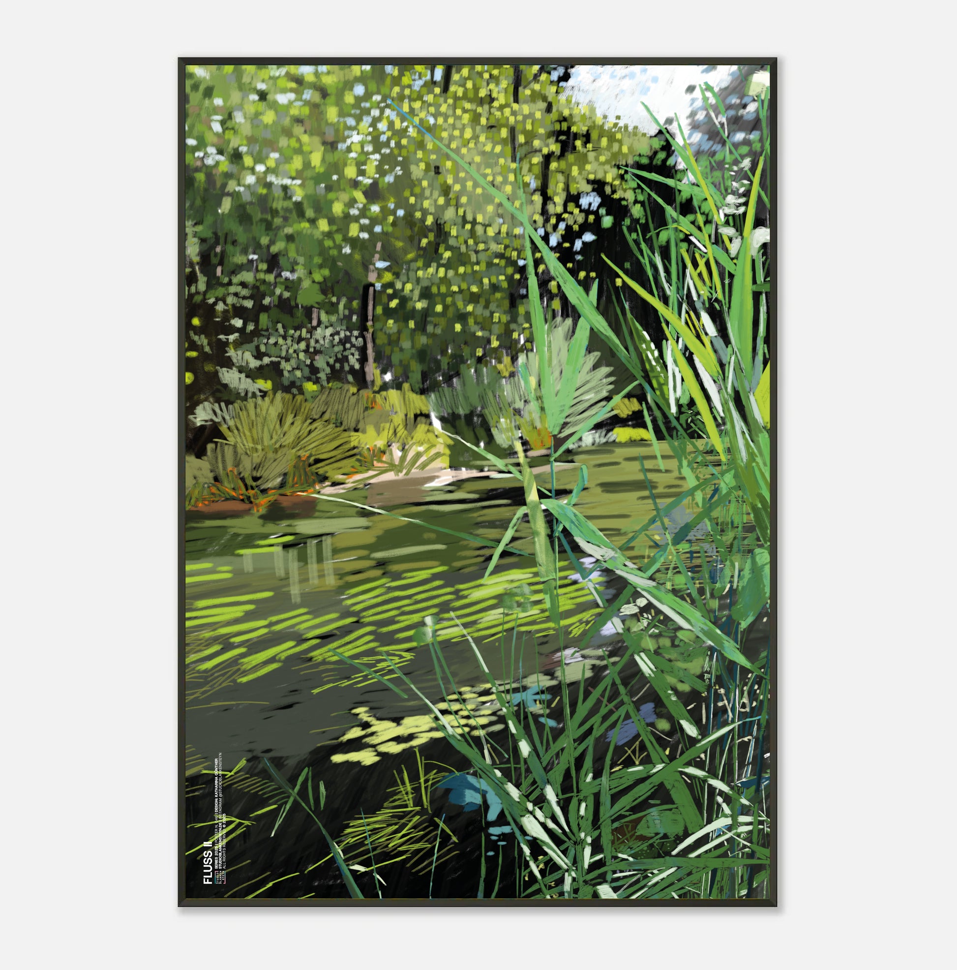 FLUSS II - Poster im Metallrahmen