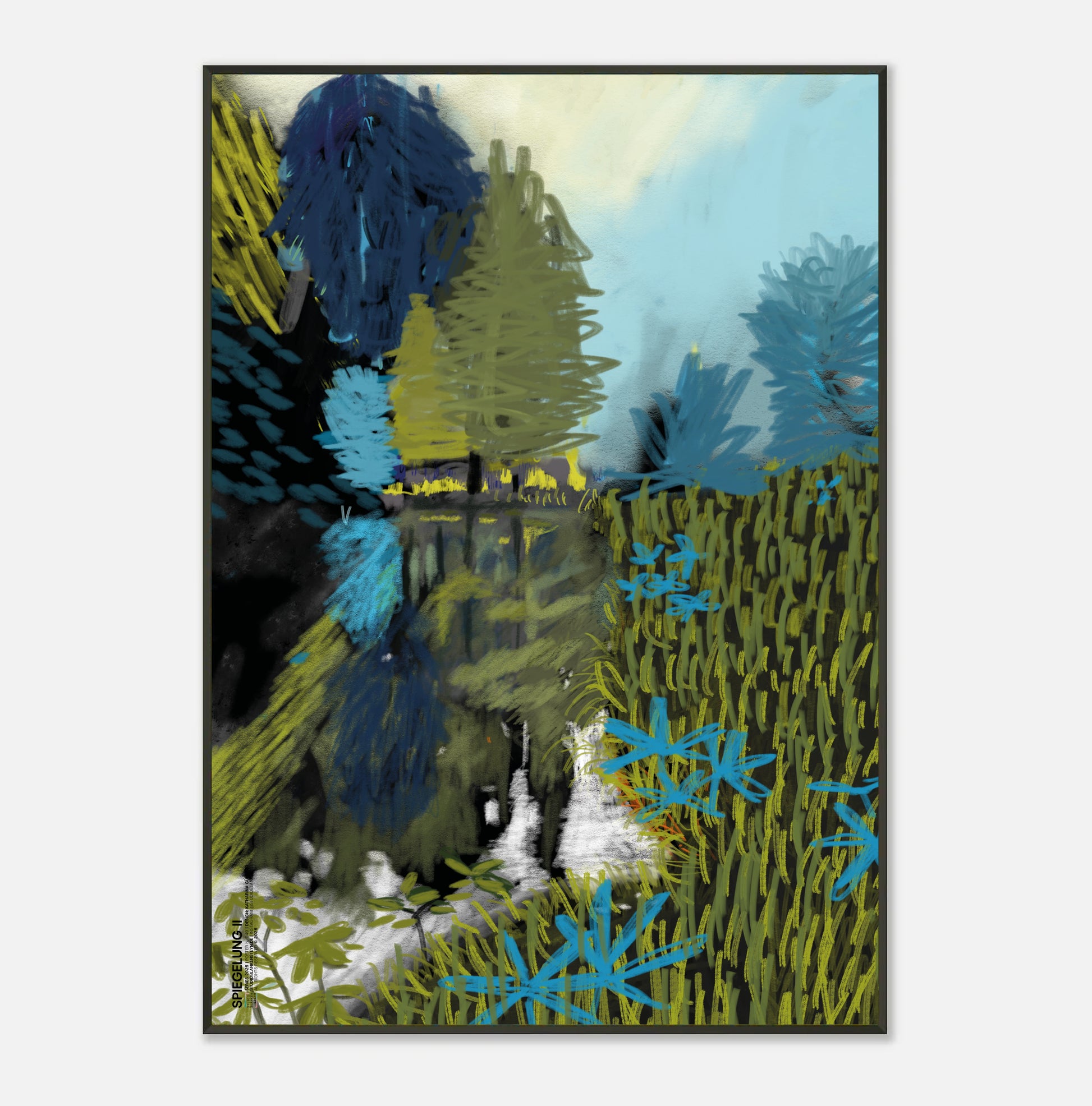 SPIEGELUNG II - Poster im Metallrahmen