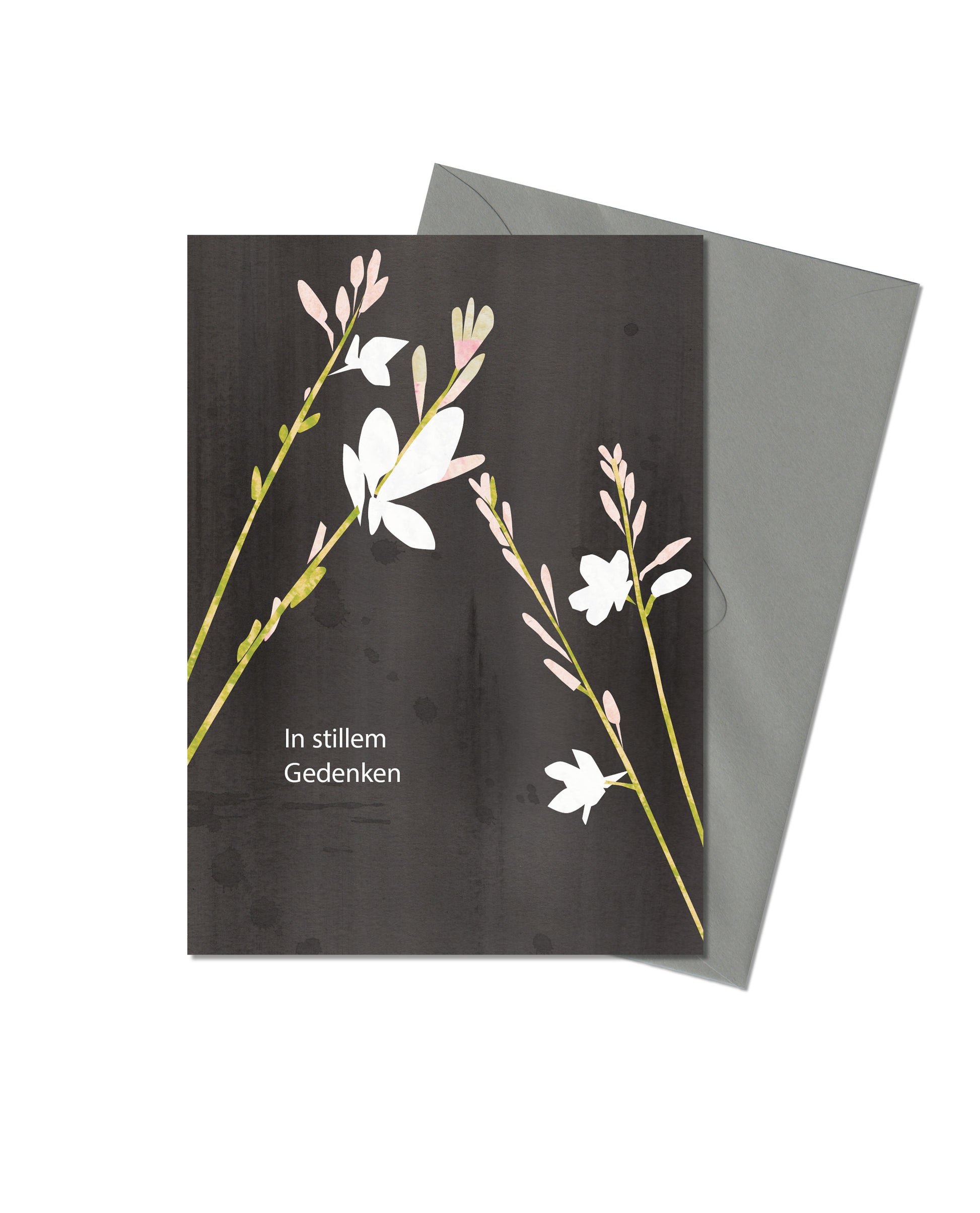 Trauerkarte - Zarte Blümchen